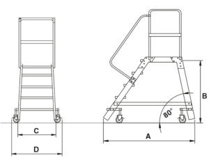 Mobile Podesttreppe